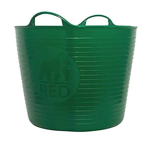 Red Gorilla Large Flexible Plastic Tub, Toy Storage, Laundry, Gardening & More, 38 Liter/10 Gallon, Green