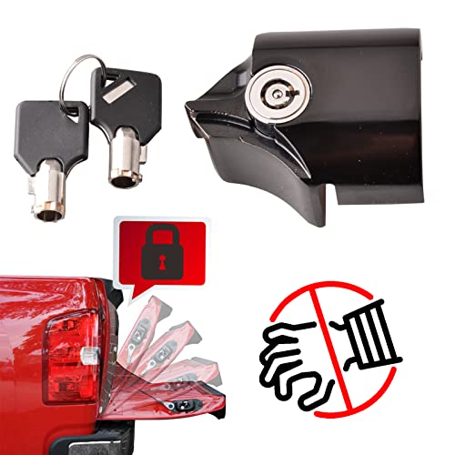 GrteRokky Tailgate Anti-Theft Lock Compatible for Toyota Tacoma 2016-2021 Truck Bed Tailgate Lock with Keys Made by Zinc Alloy - Black