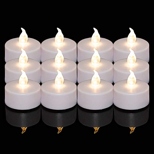 Battery Operated LED Tea Lights :100 Pack Flameless LED Bright Flickering Candles Long Lasting 200+ Hours Electric Candle in Warm White Ideal for Party, Wedding, Birthday, Gifts and Home Decoration