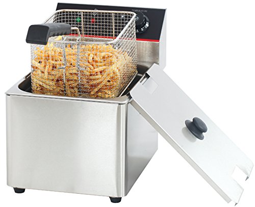 Hakka Commercial Stainless Steel Deep Fryers Electric Professional Restaurant Grade Turkey Fryers (8 Liter)