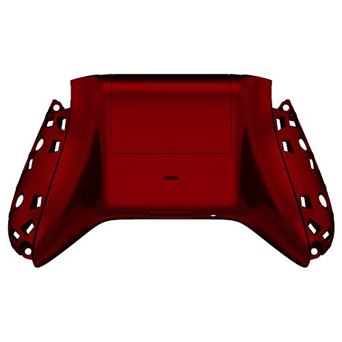 eXtremeRate Scarlet Red Soft Touch Custom Bottom Shell w/Battery Cover for Xbox Series S/X Controller - Controller & Side Rails NOT Included