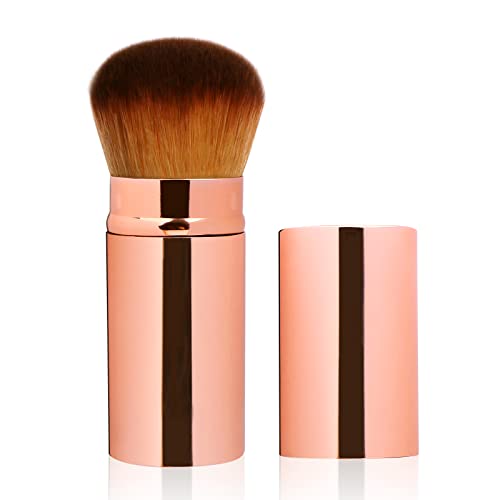 UNIMEIX Sunscreen Brush for Face Retractable Kabuki Brush Sunscreen Applicator for Kids Foundation Makeup Brushes for Liquid Makeup, CreamFlawless Powder Stippling BlendingRound Top