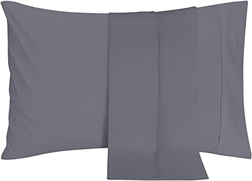 Utopia Bedding Queen Pillowcases - 2 Pack - Envelope Closure - Soft Brushed Microfiber Fabric - Shrinkage and Fade Resistant Pillow Covers Standard Size 20 X 30 Inches (Queen, Grey)