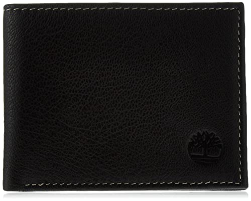 Timberland Men's Blix Slimfold Leather Wallet, Black, One Size