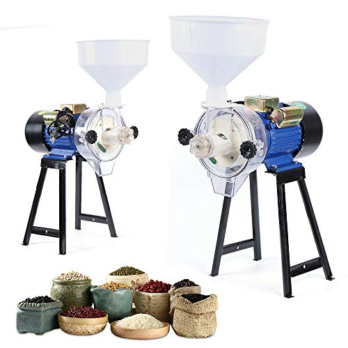 110V Electric Mill Grinder Machine, Wet Electric Feed/Flour Mill Cereals Grinder Rice Corn Grain Coffee Wheat 2200W US