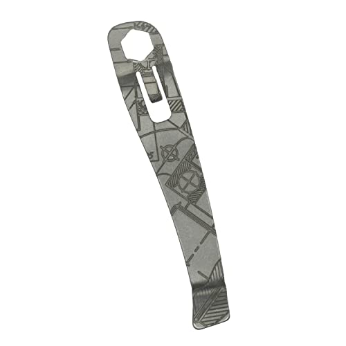 Donk! Titanium Pocket Clip for Leatherman Wingman & Leatherman Sidekick, 5 Designs to Customize Your Multi-Tool, Extra Carry Options 'House Plans'