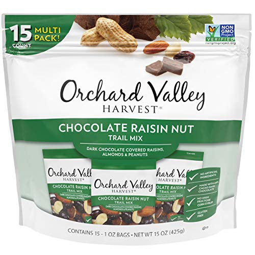 Orchard Valley Harvest Chocolate Raisin Nut Trail Mix, 1 Oz, 15 Ct