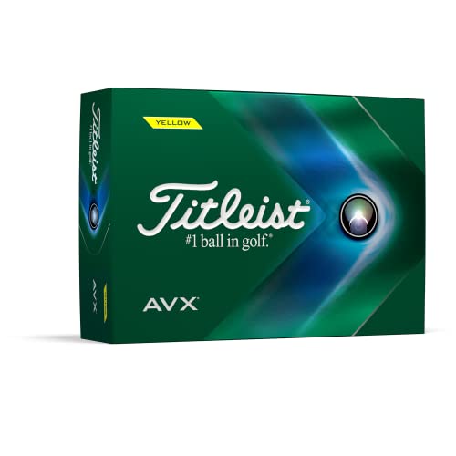 Titleist AVX Golf Balls, Yellow (one dozen)