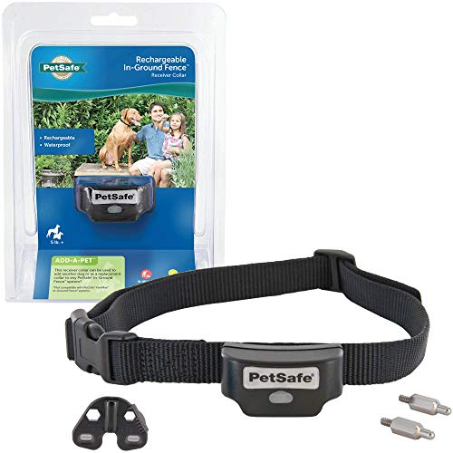 PetSafe Rechargeable In-Ground Pet Fence Receiver Collar for Cats and Dogs, Waterproof with Tone and Static Correction, Fits Pets 5 lbs and Up from the Parent Company of the INVISIBLE FENCE Brand