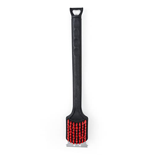 Kingsford Grill Tools 17 Cleaning Brush with Stainless Steel Scraper, Nylon Bristles, Bottle Opener, and Non-slip Rubber Handle| Classic Grill Brush for Cleaning Most Outdoor Grill Types