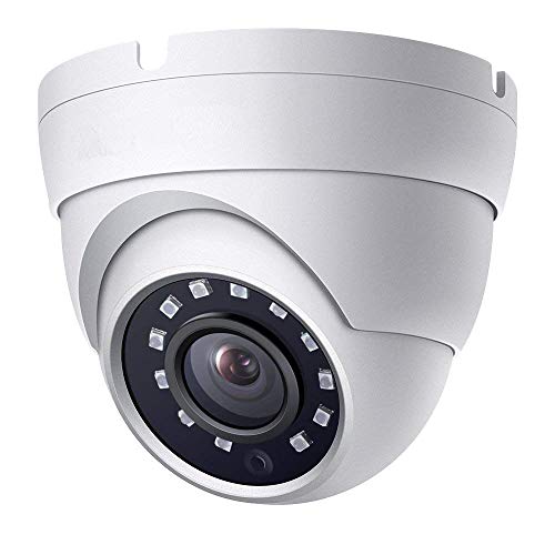 2MP Dome TVI AHD CCTV Surveillance Security Camera, 2.8mm 100 Wide Viewing Angle, 1080P Dome Camera, 65ft Night Vision, Outdoor, Compatible with Analog TVI AHD CVI DVR, Full Metal Housing