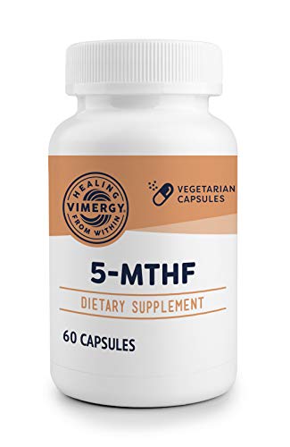 Vimergy 5-MTHF, 60 Servings  Highly Absorbable Capsules  Supports Brain Health & Cognitive Function  Healthy Mood Support Supplement* - Non-GMO, Gluten-Free, Vegan & Paleo Friendly (60 Count)