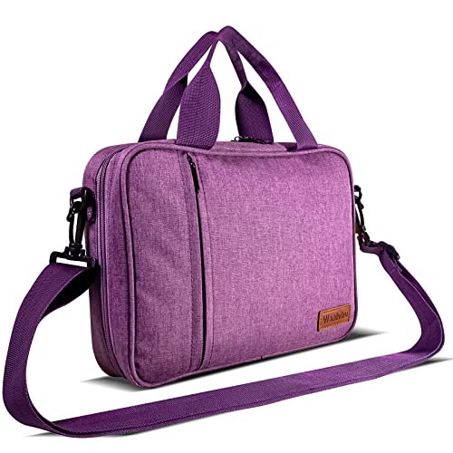 Bible Cover for Men Women, Zippered Bible Carrying Case Bible Protective Bag with Handle and Adjustable Shoulder Strap, Perfect Christmas Gift for Women Men Kids (Purple)