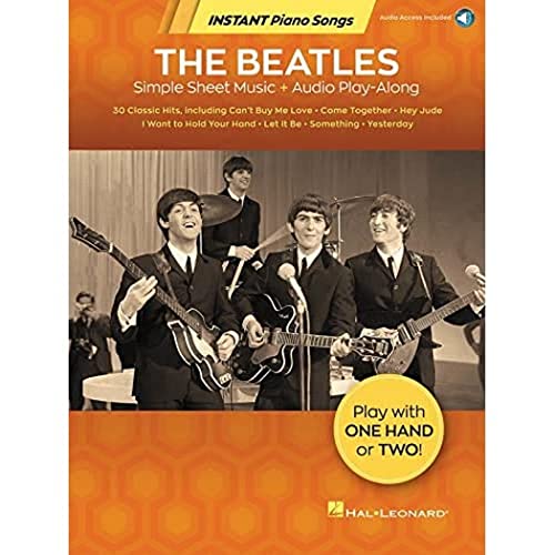 The Beatles - Instant Piano Songs Simple Sheet Music + Audio Play-Along Book/Online Audio