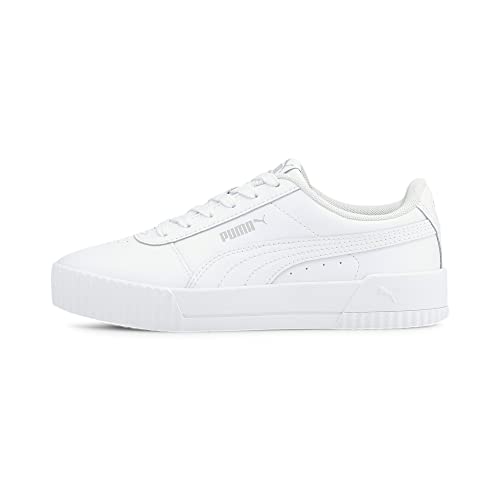 PUMA-women Carina Sneaker, Puma White-puma White-gray Violet, 4