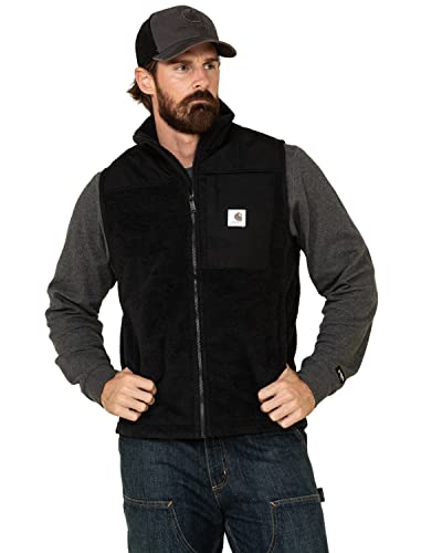 Carhartt Men's Yukon Extremes Wind Fighter Fleece Vest, Black, Medium