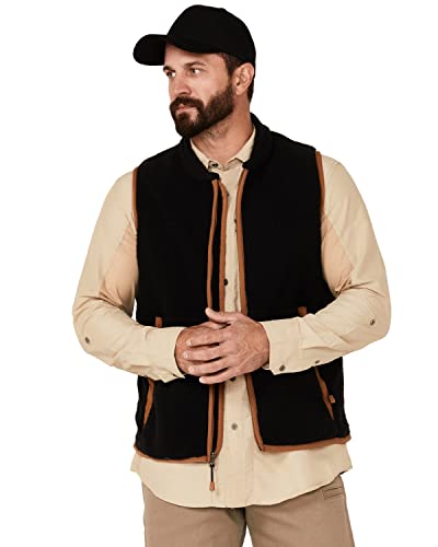 Carhartt mens Relaxed Fit Fleece Vest, Black, Medium US