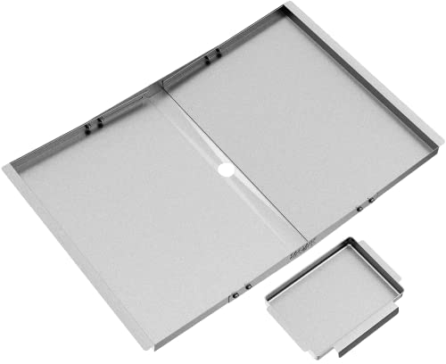 Grease Tray with Catch Pan - Universal Drip Pan for 4/5 Burner Gas Grill Models from Dyna Glo, Nexgrill, Expert Grill, Kenmore, BHG and More - Galvanized Steel Grill Replacement Parts(24"-30")