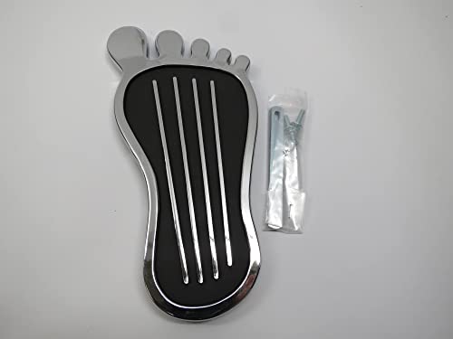 Motornets Universal Barefoot Chrome Gas Throttle Pedal Cover Street Rod Hot Rod Kustom Vintage Retro Classic