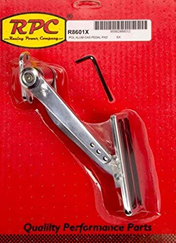 Racing Power Company R8601X Polished Aluminum Gas Pedal with Aluminum Pad Arm