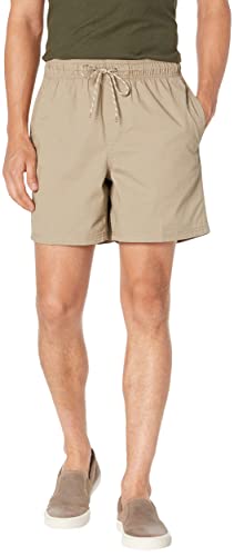 Amazon Essentials Men's 6" Inseam Drawstring Walk Short, Khaki Brown, Medium