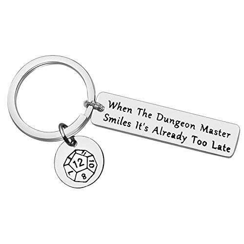 Keychain Gift for Dungeon Master for DM Gift When The Dungeon Master Smiles It's Already Too Late Keychain Dungeons and Dragons Gift RPG GiftGamer Gift for Dungeon Masters Fans Gift