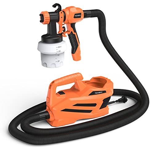 TDAGRO 800W Paint Sprayer 6.5ft Airhose/4 Nozzles/3 Patterns, Split Design Air Spray Paint Gun, Easy to Clean, Paint Sprayers for Home Interior and Exterior/Cabinets/Fence/Walls/Ceiling