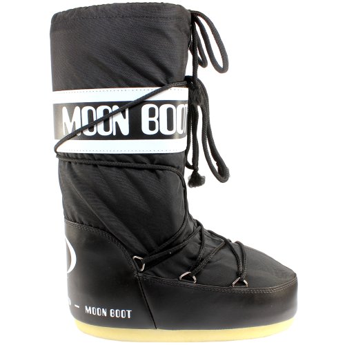 Moon Boot Mens Tecnica Nylon Waterproof Mid Calf Snow Winter Rain Boot - Black - 11-12.5