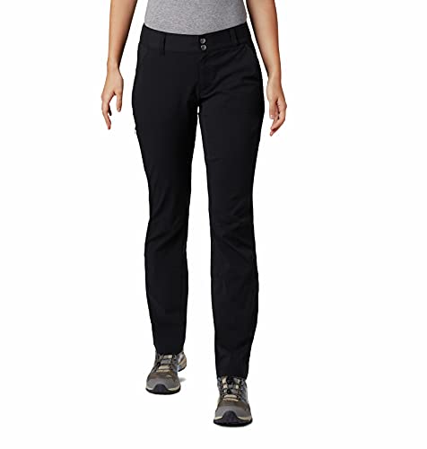Columbia Women's Saturday Trail Pant, Water and Stain Resistant, 8 R, Black