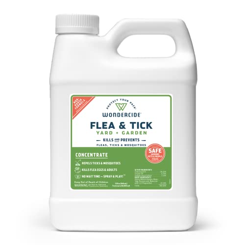 Wondercide - Flea and Tick Spray Concentrate for Yard and Garden with Natural Essential Oils  Kill, Control, Prevent, Fleas, Ticks, Mosquitoes and Insects - Safe for Pets, Plants, Kids - 32 oz