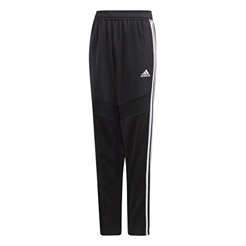 adidas Unisex child Tiro 19 Youth Warm-up Pants, Black/White, Medium