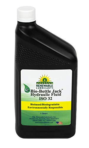 Renewable Lubricants Biodegradable Hydraulic Fluid Bio-Bottle Floor Jack Hydraulic Oil ISO 32, Log Splitter, Car Jack and Stands, Boat Lift or any Standard Hydraulic Pump Oil Change Kit, Environmentally Safe, 1 qt (81631)