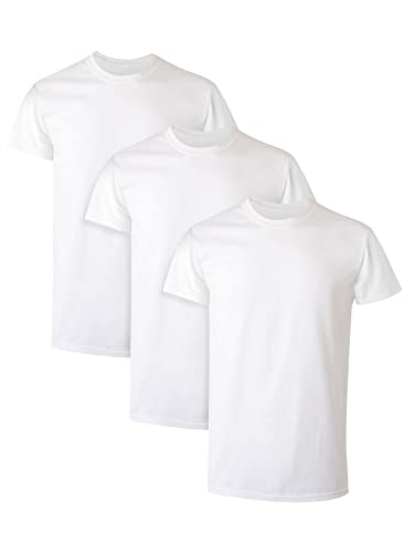 Hanes Men Hanes Men's Cotton Undershirt, Moisture-Wicking Crew Tee Undershirts, Multi-Packs Available