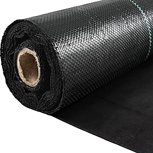 VEVOR Weed Barrier Fabric, Heavy Duty 4x100FT 5.8oz Woven Landscape Fabric, Garden Fabric Weed Barrier, Weed Control Fabric Ground Cover, Geotextile Fabric for Landscaping, Weed Block Gardening Mat