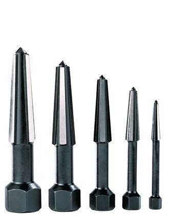 Rennsteig Dual-Edged (Easy Out) Screw Extractors 5-Piece Set in Plastic Tube