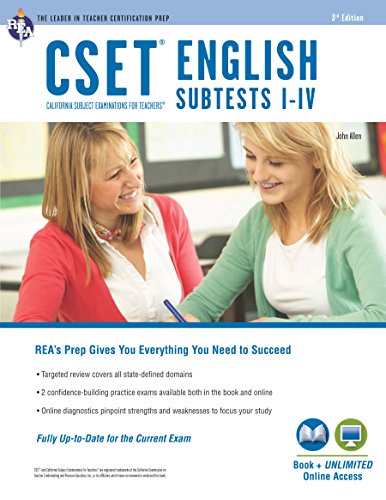 CSET English Subtests I-IV Book + Online (CSET Teacher Certification Test Prep)