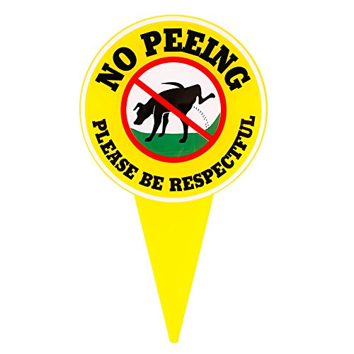 No Peeing Dog Sign for Yard Sign - No Dog Pee Sign Please Be Respectful Dog Sign - Stop Dogs from Pooping or Peeing On Your Lawn Yard Sign