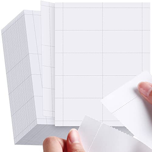 Fainne 2000 Pieces Blank Printable Business Cards Mini Note Index Perforated Card Stock Compatible with Laser and Inkjet Printer Double Sided Printing Paper 10 Cards/Sheet (White)