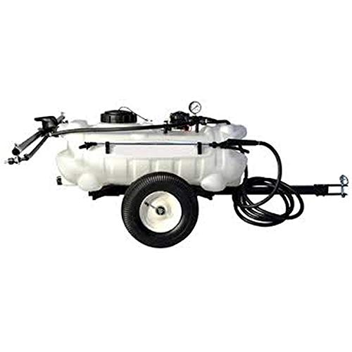 WORKHORSE SPRAYERS LG25DTS 25 Gal. Deluxe Trailer Sprayer - Polyethylene Tank, 12V Demand Pump Boom Spot Sprayer with Lever Handgun, 2 Breakaway Nozzle