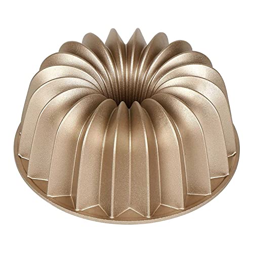 Baker's Secret Nonstick Fluted Cake Pans, Perfect for Bundt Cakes, Die Cast Aluminum Cake Pans, 2 Layers Non-stick Coating For Easy Release, Cake Pan - Cast Aluminum Collection (French Wreath)