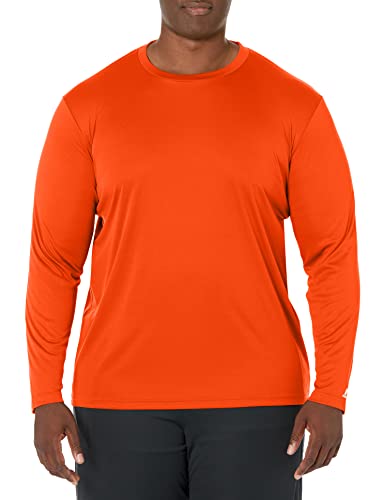 Russell Athletic Men's Long Sleeve Performance Tee, Burnt Orange, X-Large