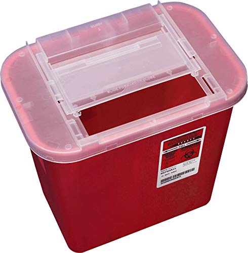 Sharps Container 2 Gallon Red, Clear Lid - 31142222