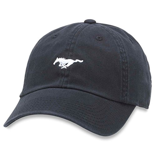 AMERICAN NEEDLE Micro Slouch Casual Baseball Dad Hat Ford Mustang, Black (FORD-1705B)
