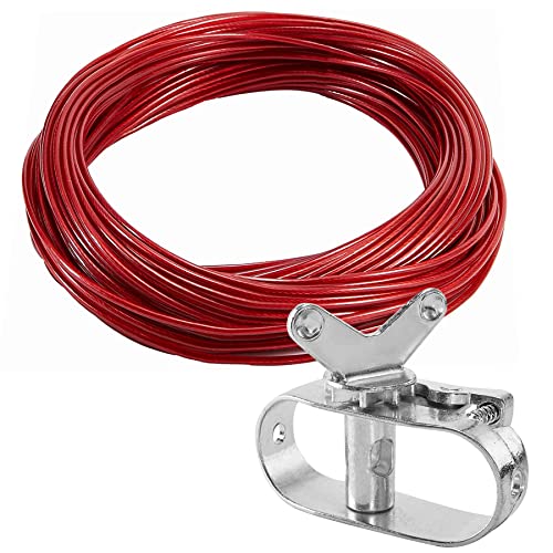 Pool Cover Cable and Winch - 100CW Heavy-Duty Pool Cover Cable and Ratchet for Securing Above Ground Swimming Pool Covers