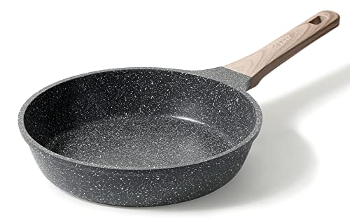 CAROTE Frying Pan,Nonstick Skillet, 8-Inch Fry Pan Non Stick Granite Egg Pan Omelet Pans, Stone Cookware Chef's Pan, PFOA Free,Induction Compatible (Classic Granite, 8-Inch)