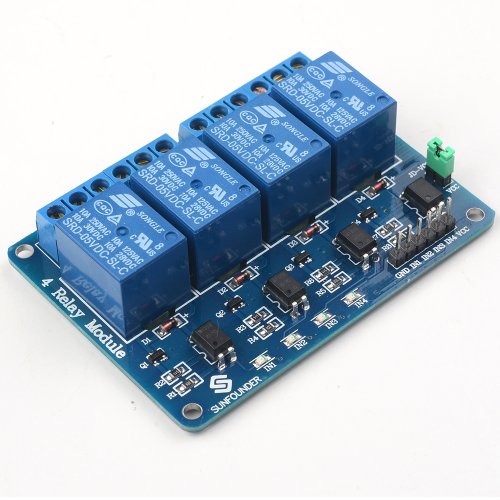 SunFounder 4 Channel 5V Relay Shield Module Compatible with Arduino R3 MEGA 2560 1280 DSP ARM PIC AVR STM32 Raspberry Pi