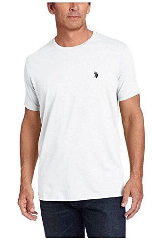 U.S. Polo Assn. Men's Crew Neck Small Pony T-Shirt, White, L