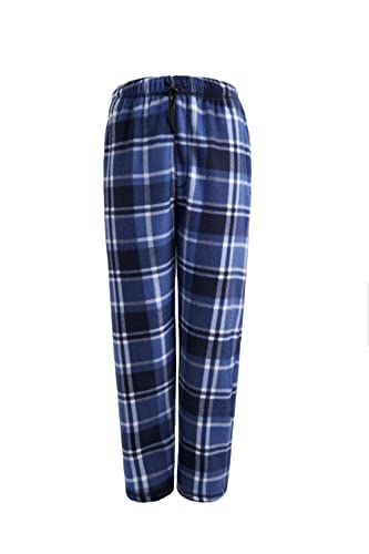 Men's Flannel Pajama Pant - Plaid Pajama Pants for Men Fleece Lounge Sleep Pants Winter PJ Bottoms w Pockets and Drawstring