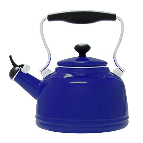 Chantal Tea Kettle, Vintage Series, Enamel on Steel, Whistling (Cobalt Blue)