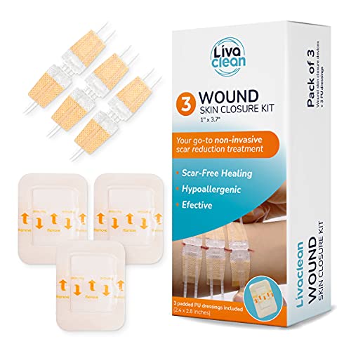 1 X 3.7 (3 CT) Wound Closure Strips - Survival First Aid Kit - Zip Strips Wound Closure Device Zip Tie Skin Closure Butterfly Tape for Cuts Butterfly Closures Steri Strips Stitches Bandages Bandaids